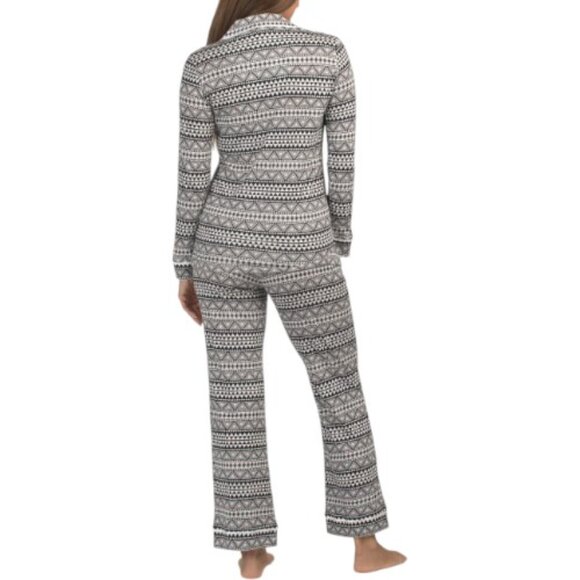 COSABELLA Bella Printed Long Sleeve Top And Pant Pajama Set - Picture 2 of 3